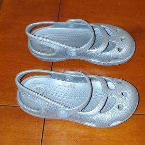 Crocs Mary Jane Silver glitter